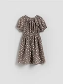 Sukienki i spódniczki dla dziewczynek - Reserved - Wzorzysta sukienka - ciemnoszary - miniaturka - grafika 1