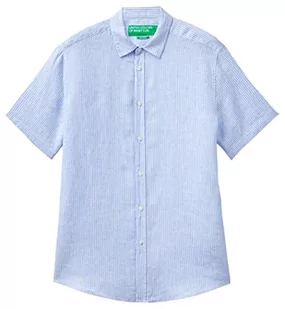 United Colors of Benetton Koszulka męska, Niebieski Fantazja W Paski 933, M - Koszulki męskie - miniaturka - grafika 1