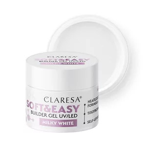 Claresa żel budujący Soft&Easy gel milk white 12g - Żele do paznokci - miniaturka - grafika 1