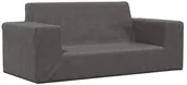 Zestawy mebli dla dzieci - vidaXL 2-os. sofa dla dzieci, antracytowa, miękki plusz - miniaturka - grafika 1