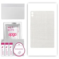 Akcesoria do tabletów i e-booków - folia naklejka skórka strukturalna na TYŁ do Samsung Galaxy Tab S9 FE+ Plus - Tkanina Biała - apgo SKINS - miniaturka - grafika 1
