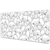 Podkładki na biurko - Ochronna podkładka na biurko Pies Buldog 90x45 cm - miniaturka - grafika 1