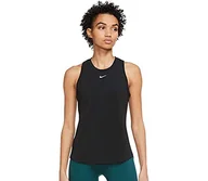 Kamizelki damskie - Nike Damska kamizelka W Nk One Luxe Df Std Tank Vest, czarny/odblaskowy srebrny, L - miniaturka - grafika 1
