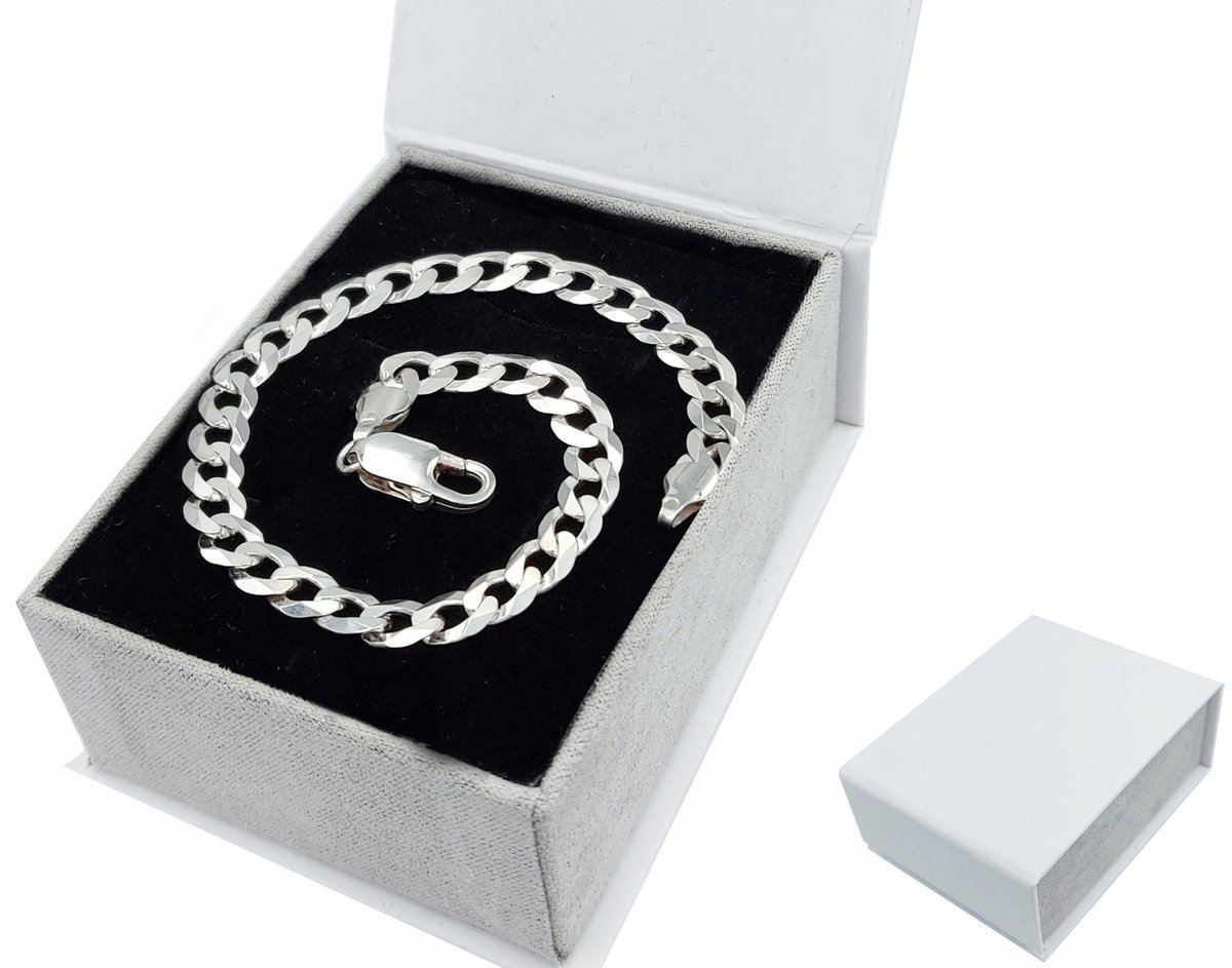 Bransoleta srebrna męska 22,50cm /6mm, Mikołaj , prezent ,urodziny