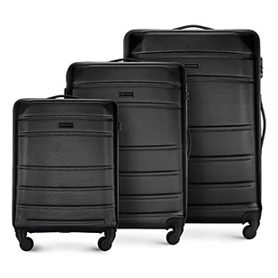 WITTCHEN Stabilna średnia walizka na kółkach, walizka podróżna, czarny (czarny) - 56-3A-65 56-3A-65 - Walizki - miniaturka - grafika 1