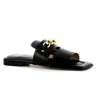 Czarne klapki damskie CARINII - Carinii - Klapki i japonki damskie - miniaturka - grafika 1