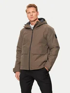 Kurtki męskie - Jack Wolfskin Kurtka przeciwdeszczowa Tempeltor A60205 Brązowy Regular Fit - miniaturka - grafika 1