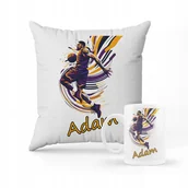 Gadżety dla niej i dla niego - ZESTAW PODUSZKA + KUBEK Koszykówka + IMIĘ - miniaturka - grafika 1