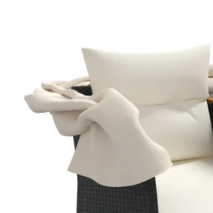 2-osobowa sofa ogrodowa z daszkiem i podnóżkami, czarna, rattan PE Lumarko! - Sofy ogrodowe - miniaturka - grafika 10