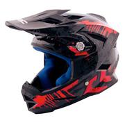 Kaski rowerowe - Dziecięcy kask downhillowy W-TEC AP-42, Szaro-Czerwony, XXL (55-56) - miniaturka - grafika 1