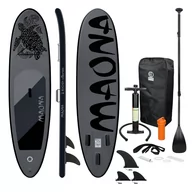 Deski SUP - Deska surfingowa Stand Up Paddle Czarna Maona 308x76x10 cm - miniaturka - grafika 1