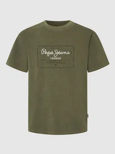 Pepe Jeans Koszulka w kolorze khaki - Koszulki męskie - miniaturka - grafika 1