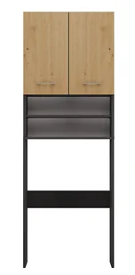 Szafka nad pralkę z półkami - antracyt + dąb artisan S3-R65 - Szafki łazienkowe - miniaturka - grafika 1