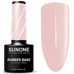 Sunone Rubber Baza kauczukowa Hybryda 5g Pink 11 - Lakiery hybrydowe - miniaturka - grafika 1