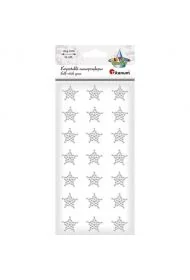 Kryształki samoprzylepne gwiazdki 19x19mm 21szt - Zabawki kreatywne - miniaturka - grafika 1