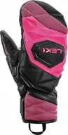 Rękawice narciarskie - Leki LEKI RĘKAWICE WCR Venom Jr. MITT black pink 5.0 - miniaturka - grafika 1