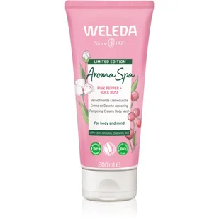 Weleda Aroma Spa Pink Pepper + Rock Rose Pampering Creamy Body Wash Krem pod prysznic 200 ml - Kosmetyki do kąpieli - miniaturka - grafika 1