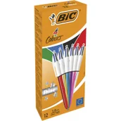 Długopisy - BIC Długopis 4 Colours Shine (12szt) - miniaturka - grafika 1