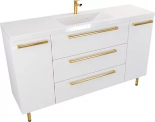 Szafka Umywalkowa Stojąca ATHOS 140 cm D UZ MATOWA - Szafki łazienkowe - miniaturka - grafika 1