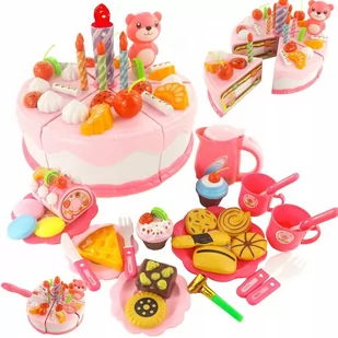 Tort Urodzinowy Do Krojenia Na Rzepy 80 El WD-H58R - Zabawki AGD - miniaturka - grafika 1
