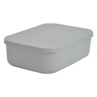 Pudła i pojemniki do przechowywania - Szary plastikowy pojemnik z pokrywką 24x18x8 cm – Homéa - miniaturka - grafika 1