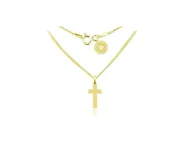 Biżuteria religijna - Naszyjnik z krzyżykiem - 24k złocenie - miniaturka - grafika 1