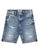 Spodenki damskie - Guess Szorty jeansowe L5GD00 D41E0 Niebieski Regular Fit - miniaturka - grafika 1