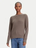 Swetry damskie - Tommy Hilfiger Sweter Fine WW0WW44993 Brązowy Regular Fit - miniaturka - grafika 1