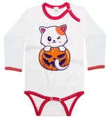 Body dla niemowląt - Body dziecięce Śmieszny Kotek W Dyni Halloween Jack O'Lantern 62/68 - miniaturka - grafika 1