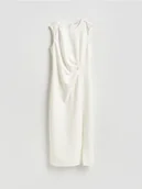 Sukienki - Reserved - Sukienka z marszczeniem - biały - miniaturka - grafika 1