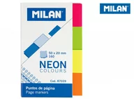 Szkolne artykuły papiernicze - MILAN Indeksy kolorowe 50x20mm 160 - miniaturka - grafika 1