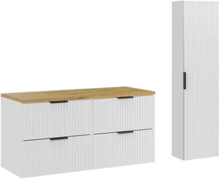 Zestaw meblowy 120cm z blatem i Szafką wysoką - Meble łazienkowe - miniaturka - grafika 1