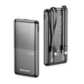 Powerbanki - AWEI PowerBank P76K 10000mAh 22.5W czarny/black Digital Display - miniaturka - grafika 1