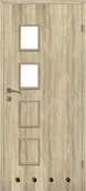 Drzwi wewnętrzne - vidaXL Drzwi wewnętrzne łazienkowe lewe dąb bielony 70 cm - miniaturka - grafika 1