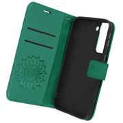 Etui i futerały do telefonów - Etui Samsung Galaxy S21 Plus Wallet Video Holder Mandala Flower Pattern zielone - miniaturka - grafika 1