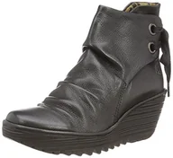 Kozaki damskie - Fly London Damskie kozaki z krótką cholewką YAMA, czarny - Czarny Black 033-37 eu - miniaturka - grafika 1