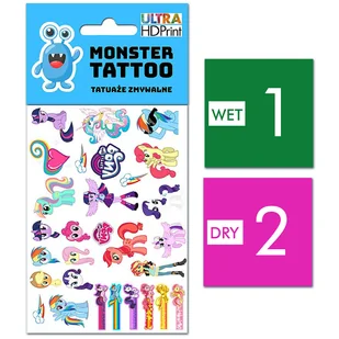 TATUAŻE ZMYWALNE DLA DZIECI MY LITTLE PONY WZORY ORYGINALNE - Zabawki kreatywne - miniaturka - grafika 1