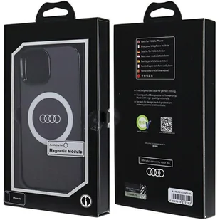 Audi IML Big Logo MagSafe Case iPhone 15 / 14 / 13 6.1" czarny/black hardcase AU-IMLMIP15-Q5/D2-BK - Etui i futerały do telefonów - miniaturka - grafika 7