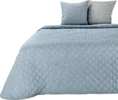 Narzuty - Narzuta 220 x 240 Pikowana Len1 Niebieski - miniaturka - grafika 1