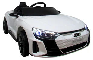 AUDI E-Tron GT Biały Auto na akumulator EVA Skóra pilot - Pojazdy elektryczne dla dzieci - miniaturka - grafika 1