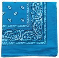 Apaszki i szaliki damskie - Chustka bawełniana chusta bandamka dzieci dorośli niebieska - miniaturka - grafika 1