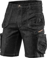 Odzież robocza - Neo Krótkie spodenki robocze DENIM, czarne, rozmiar XXL - miniaturka - grafika 1