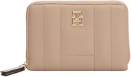 Portfele - Tommy Hilfiger Damski portfel Th Feminine Med Za Aw0aw17476 Zip Around, Beżowy (Coastal Taupe), One Size - miniaturka - grafika 1