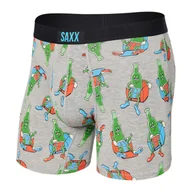 Majtki męskie - Bokserki męskie szybkoschnące SAXX VIBE Boxer Brief butelki - szare - miniaturka - grafika 1