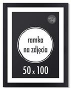 Ramki na zdjęcia - RAMKA NA ZDJĘCIA 50x100 cm foto ramki czarna 100x50 - miniaturka - grafika 1