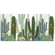 Podkładki na biurko - Podkładka na biurko z nadrukiem Duże kaktusy 120x60 cm - miniaturka - grafika 1