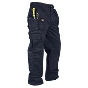 Spodnie męskie - Lee Cooper męskie bojówki, luźne spodnie robocze - Morskie - 34W / R LEG - miniaturka - grafika 1