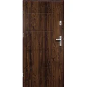 Drzwi zewnętrzne - Drzwi zewnętrzne TYTAN pełne orzech 80 lewe RADEX - miniaturka - grafika 1