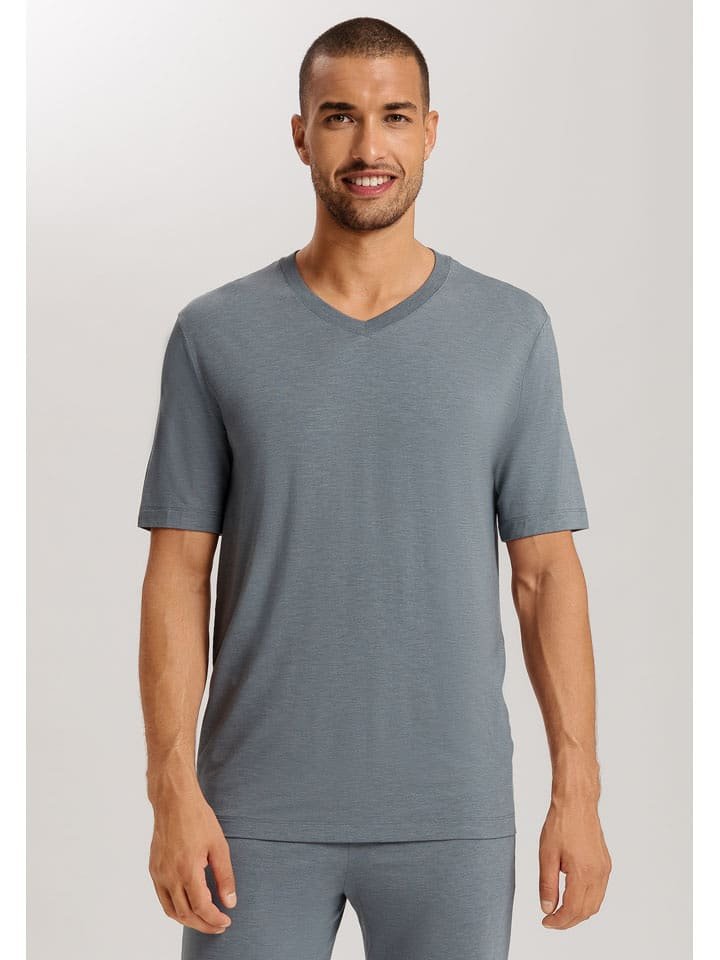 Hanro Koszulka piżamowa w kolorze szarym