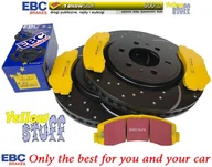 Tarcze hamulcowe - Przednie klocki YellowStuff + NAWIERCANE NACINANE tarcze hamulcowe EBC seria GD Ford F-150 2010- - miniaturka - grafika 1